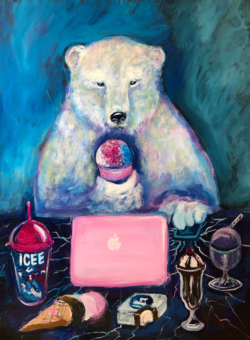 Polar Bear and desserts art
