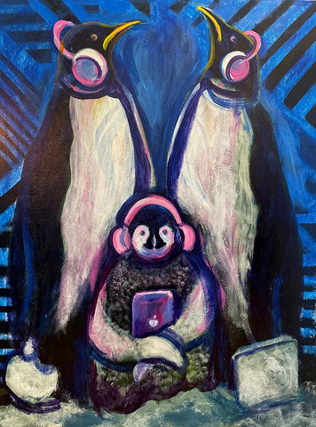 Penguin painting - zoomason