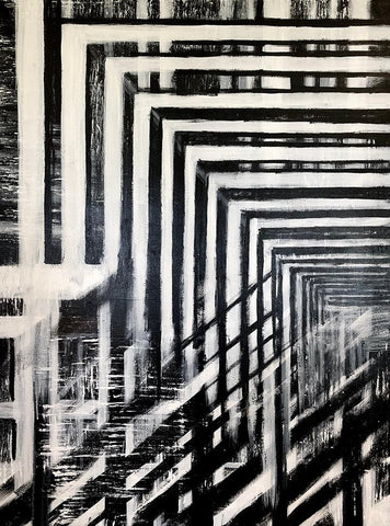 BLACK AND WHITE ABSTRACT PAINTING - zoomason