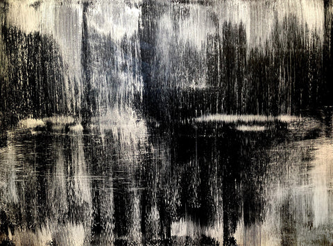 Black and white art contemporary abstract expressionism